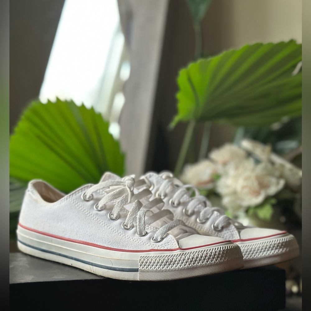 White converse low top